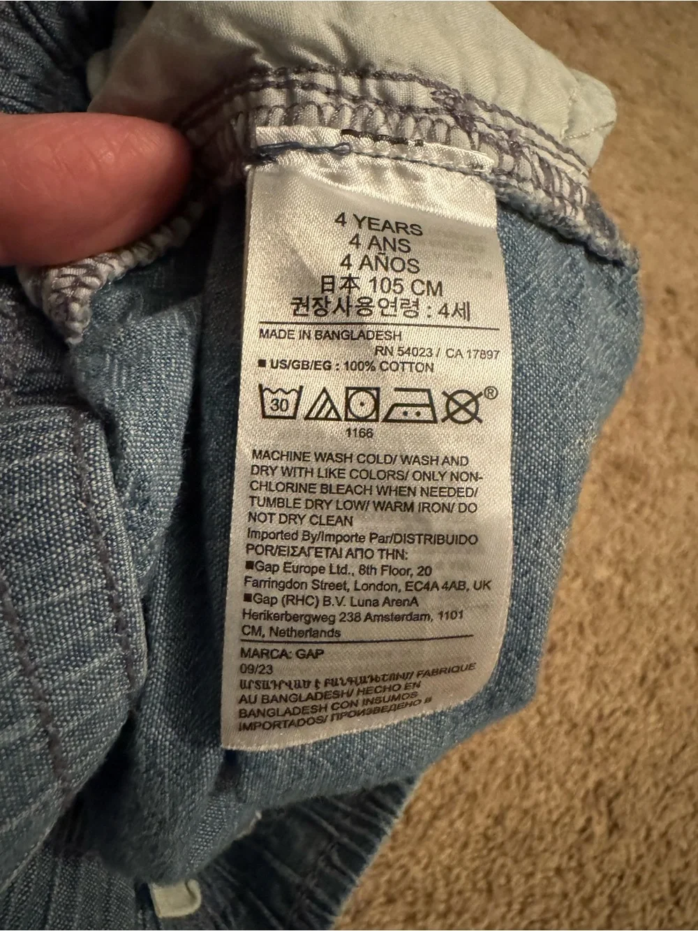 Adorable Baby Gap Boys 4T chambray Denim Pull-On Shorts 100% cotton Toddler boy